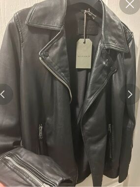 ALL SAINTS | Kavan Oversized Leather Biker Jacket Sz M